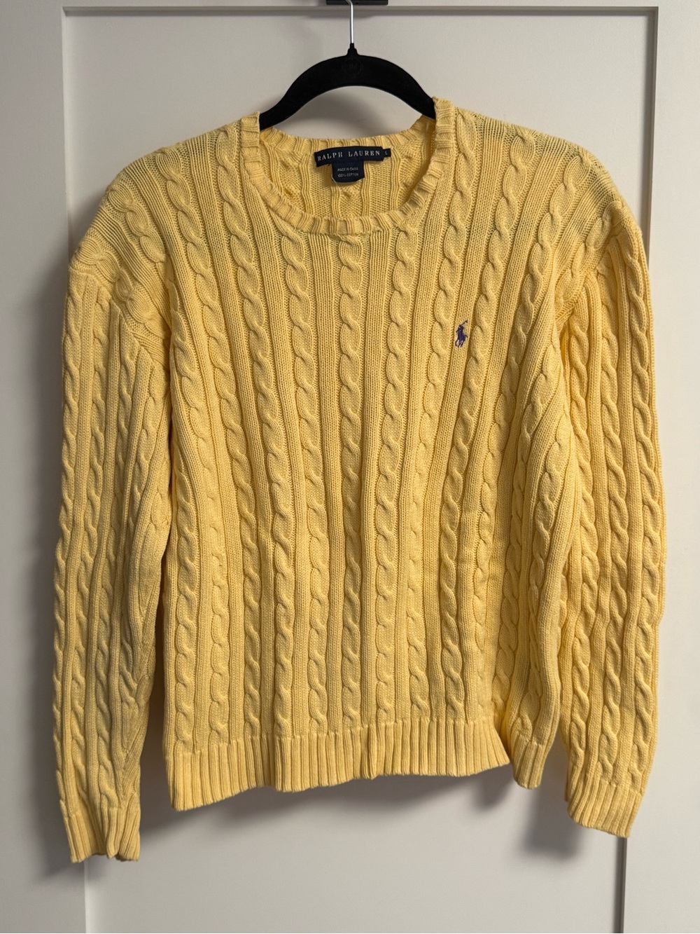 Ralph Lauren Yellow Cable Knit Sweater